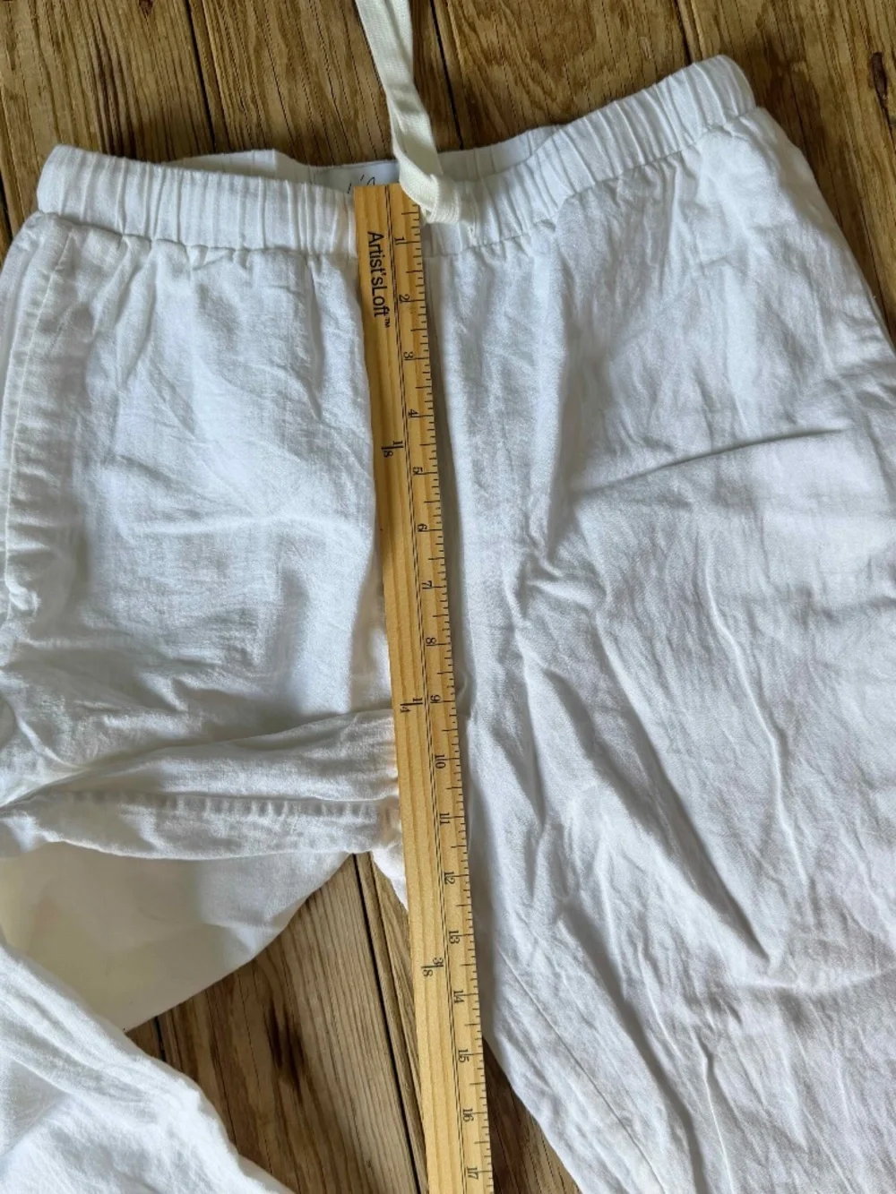 L'Academie Cropped White Linen Pants, Women's XS, Quiet Luxury, Resort